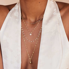 Gigi Clozeau - Collier blanc Classique Gigi, or rose, 50 cm