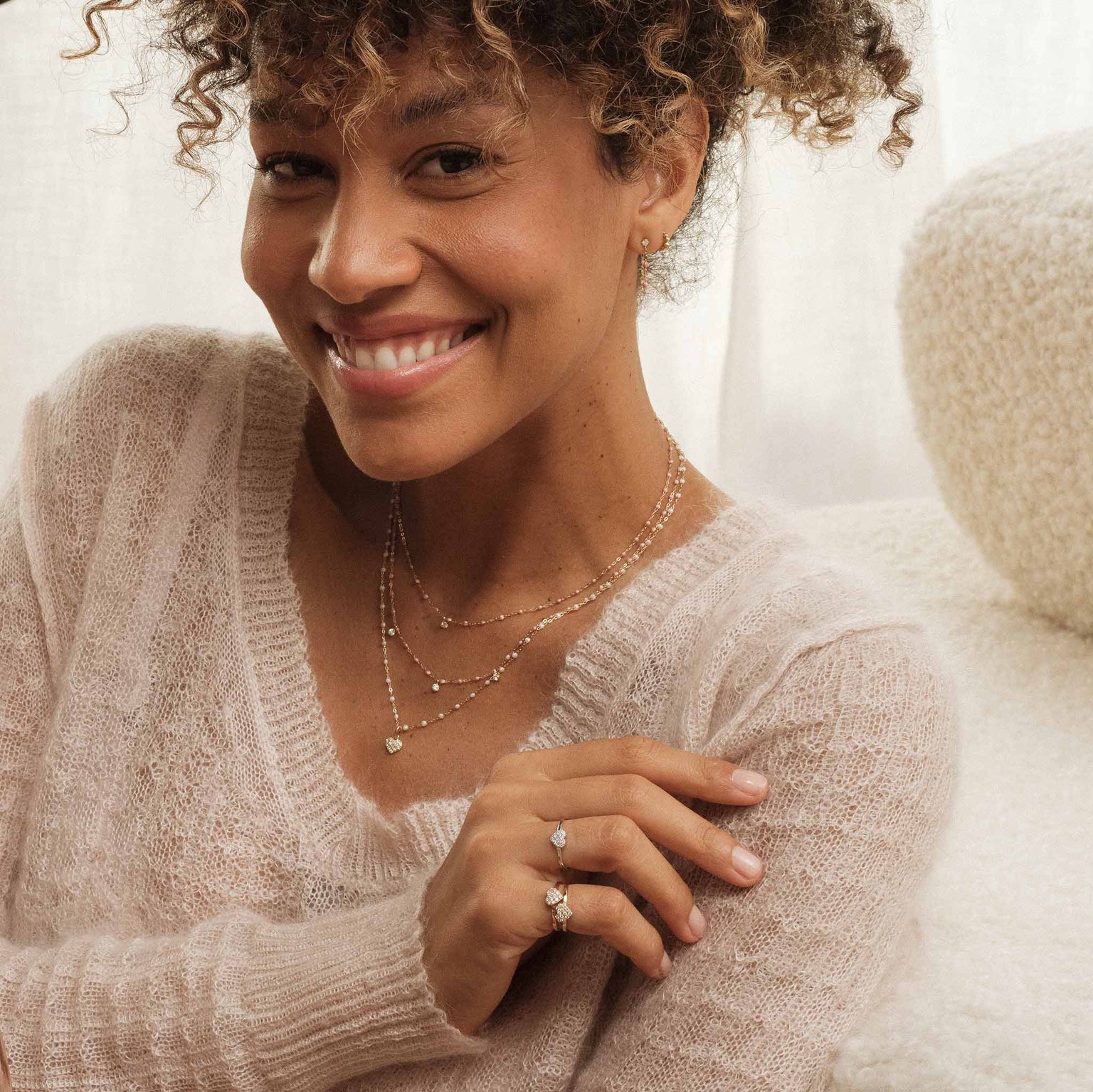 Gigi Clozeau - Pendentif In Love, diamants, or jaune