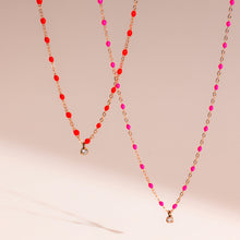 Gigi Clozeau - Collier corail Gigi Suprême, or rose, 1 diamant, 42 cm