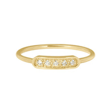 Gigi Clozeau - Bague Ama, 5 diamants, or jaune, T 52