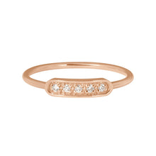 Gigi Clozeau - Bague Ama, 5 diamants, or rose, T 49