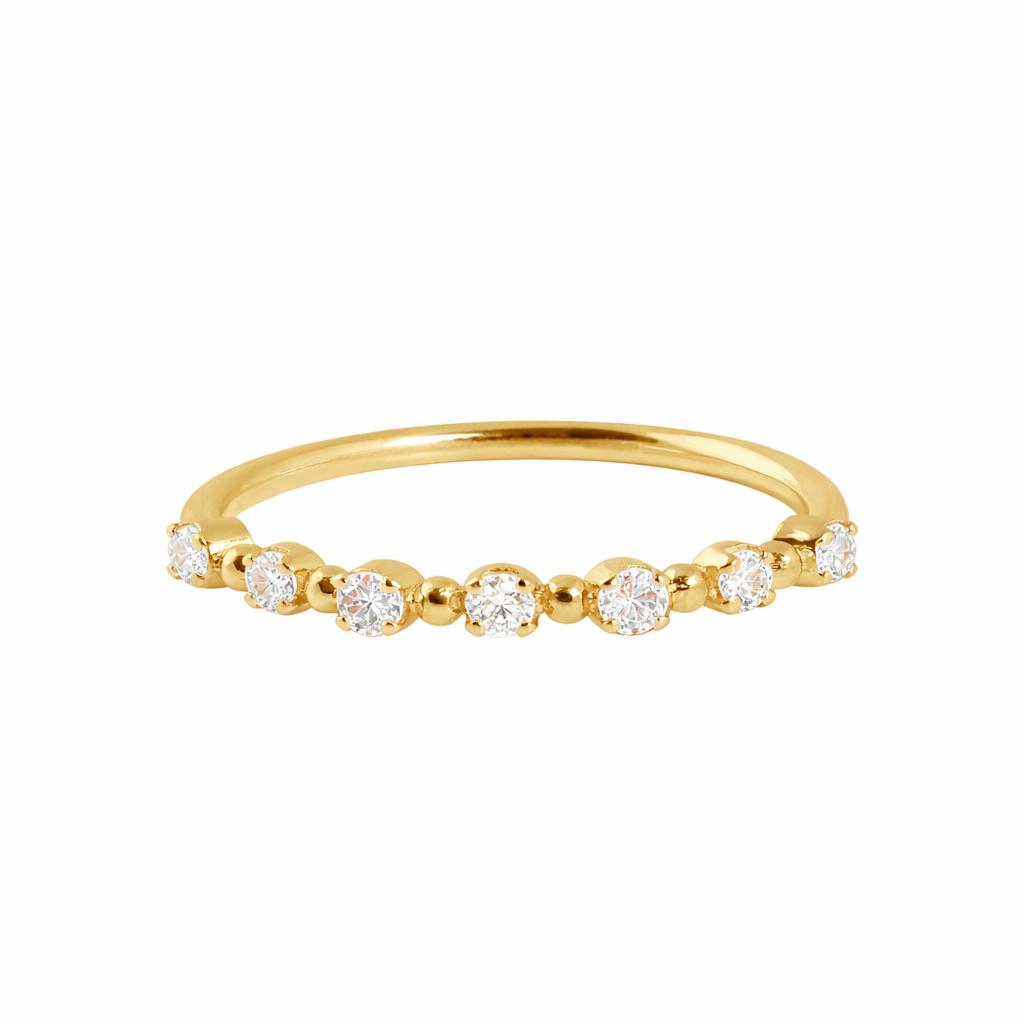 Gigi Clozeau - Classic Gigi 7 Diamonds Ring, Yellow Gold, Size 51