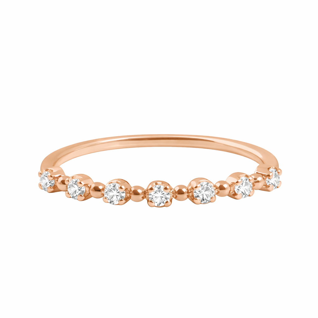 Gigi Clozeau - Classic Gigi 7 Diamonds Ring, Rose Gold, Size 52