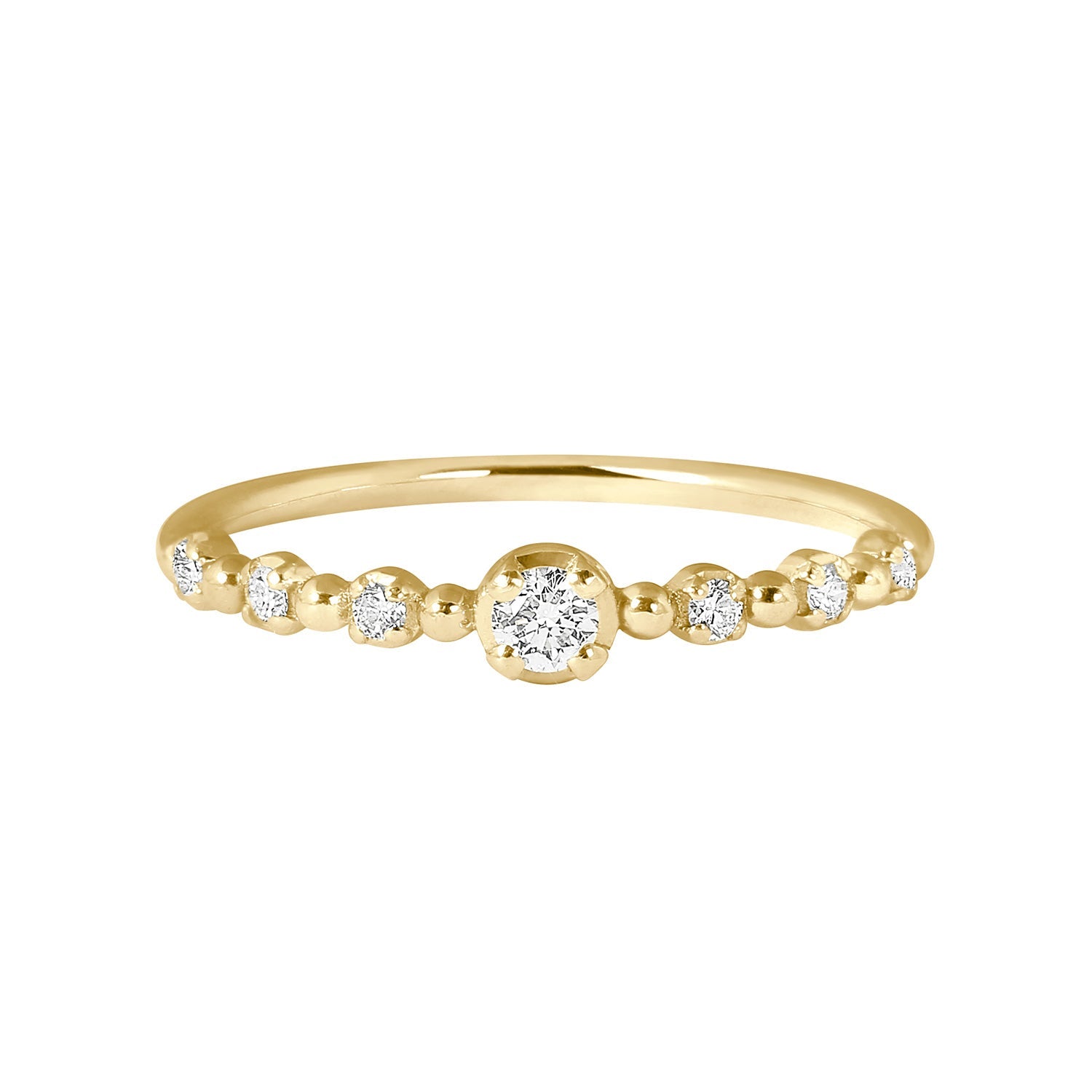 Gigi Clozeau - Bague Solitaire Gigi, diamants, or jaune, T 52