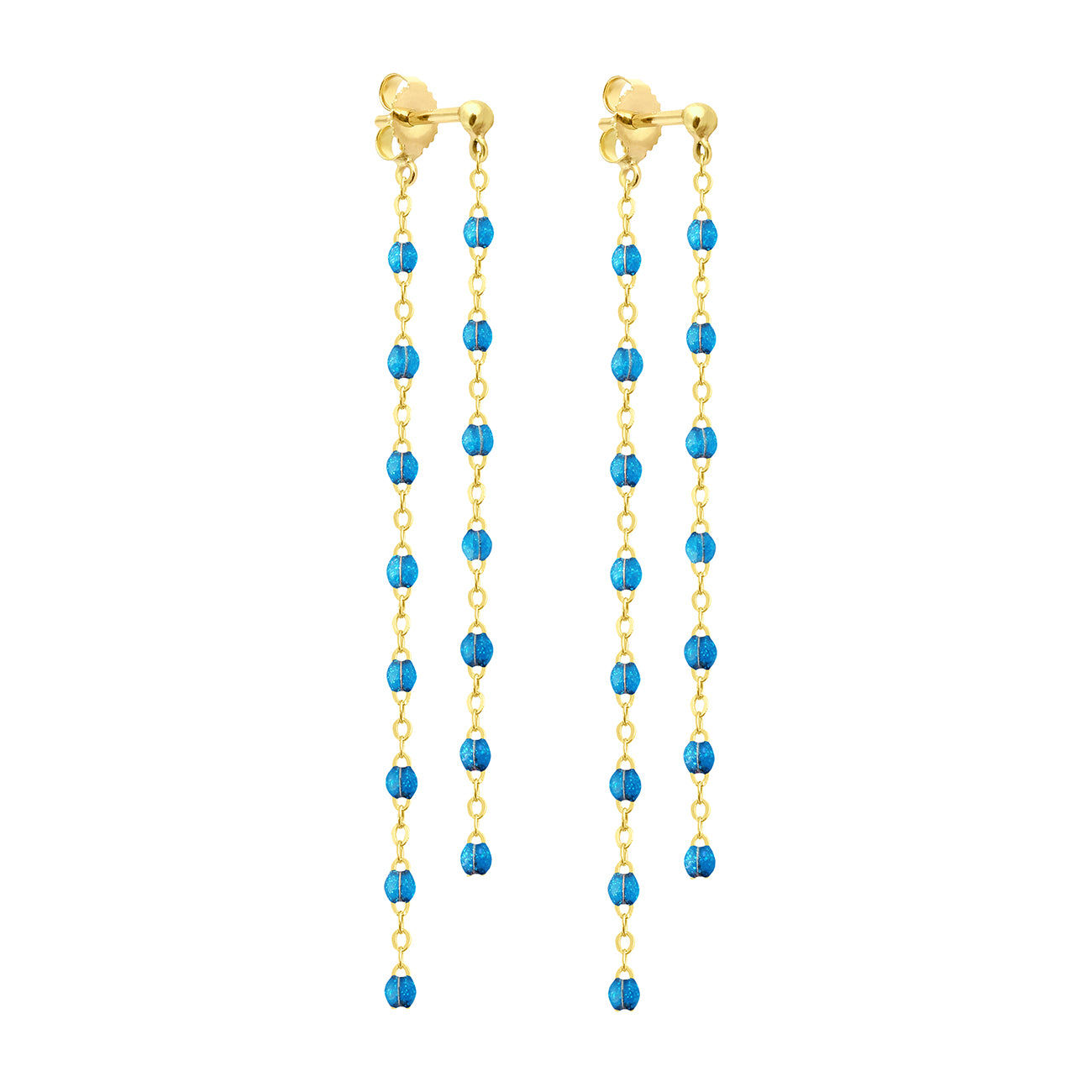 Gigi Clozeau - Boucles d'oreilles Dansantes Classique Gigi azur, or jaune
