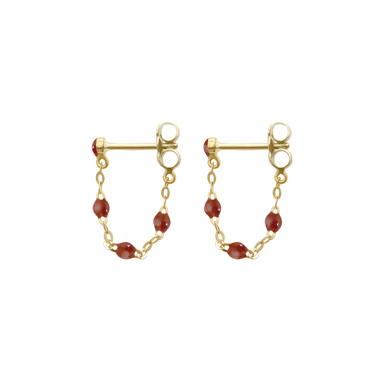 Gigi Clozeau - Boucles d'oreilles moka Classique Gigi, or jaune
