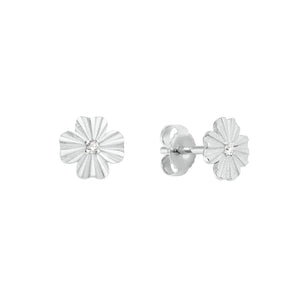 Gigi Clozeau - Boucles d'oreilles Trèfle Lumière, diamants, or blanc