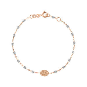 Gigi Clozeau - Bracelet argent Madone or rose, 17 cm 