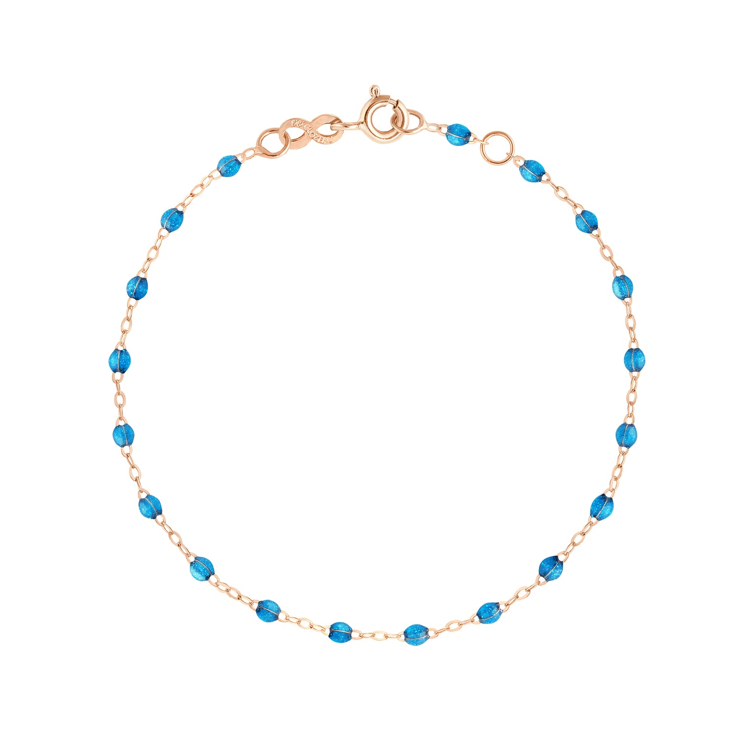 Gigi Clozeau - Bracelet azur Classique Gigi, or rose, 24 cm