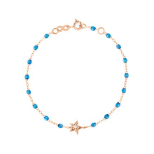 Gigi Clozeau - Bracelet azur Etoile diamant, or rose, 17 cm