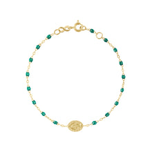 Gigi Clozeau - Bracelet émeraude Madone or jaune, 17 cm