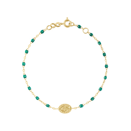 Gigi Clozeau - Bracelet émeraude Madone or jaune, 17 cm