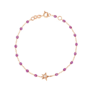 Gigi Clozeau - Bracelet galaxy Etoile, diamants, or rose, 17 cm
