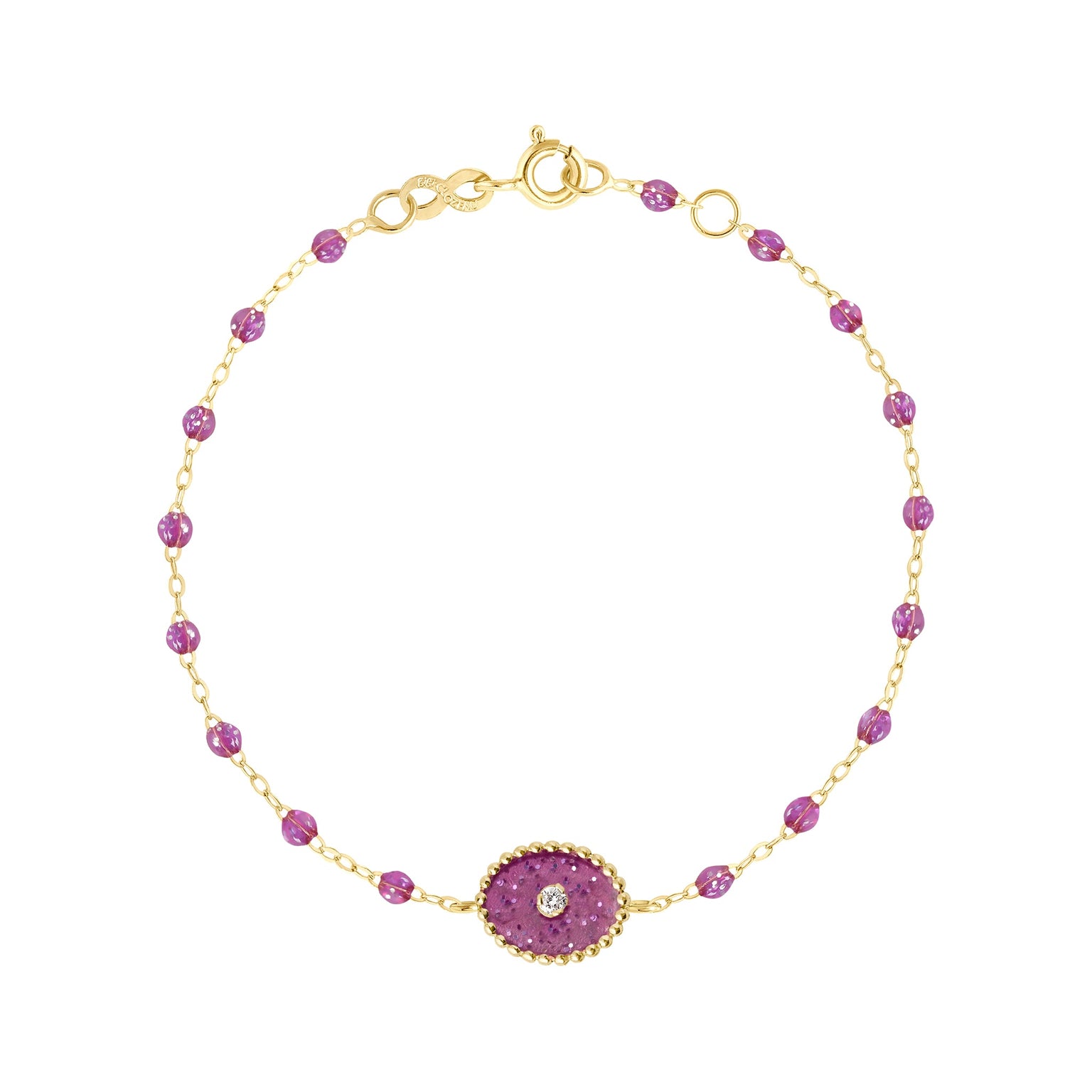 Gigi Clozeau - Bracelet galaxy Etoile du Nord, diamant, or jaune, 17 cm