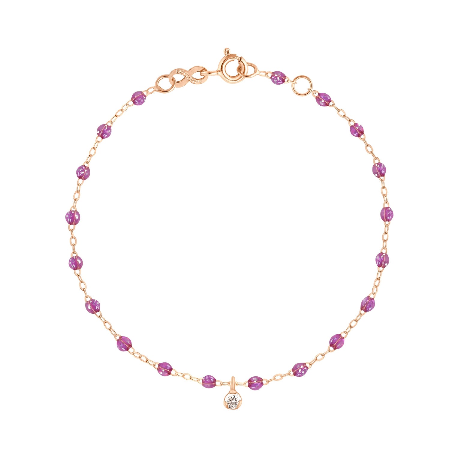 Gigi Clozeau - Bracelet galaxy Gigi Suprême, or rose, 1 diamant, 17 cm