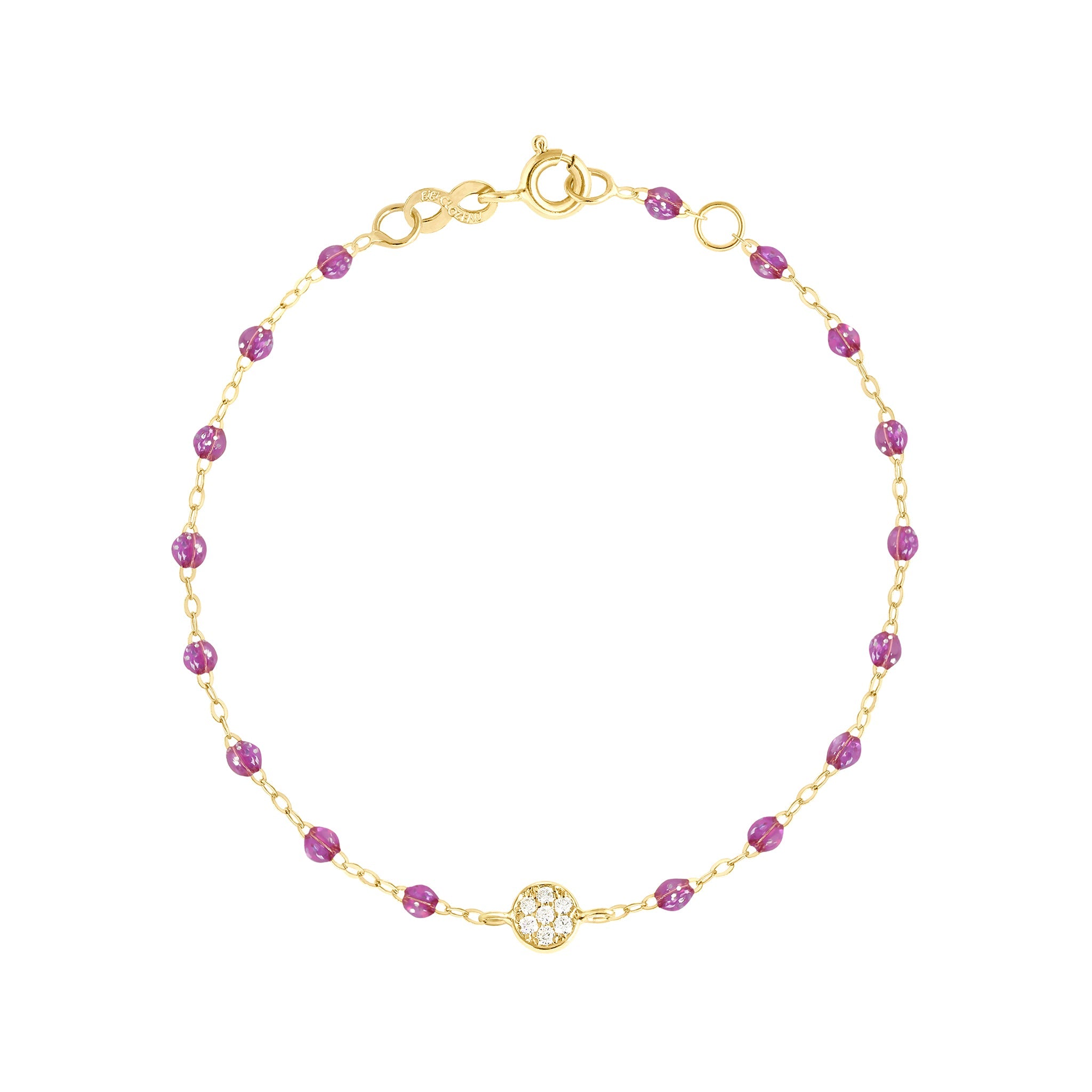 Gigi Clozeau - Bracelet galaxy Puce, diamants, or jaune, 17 cm