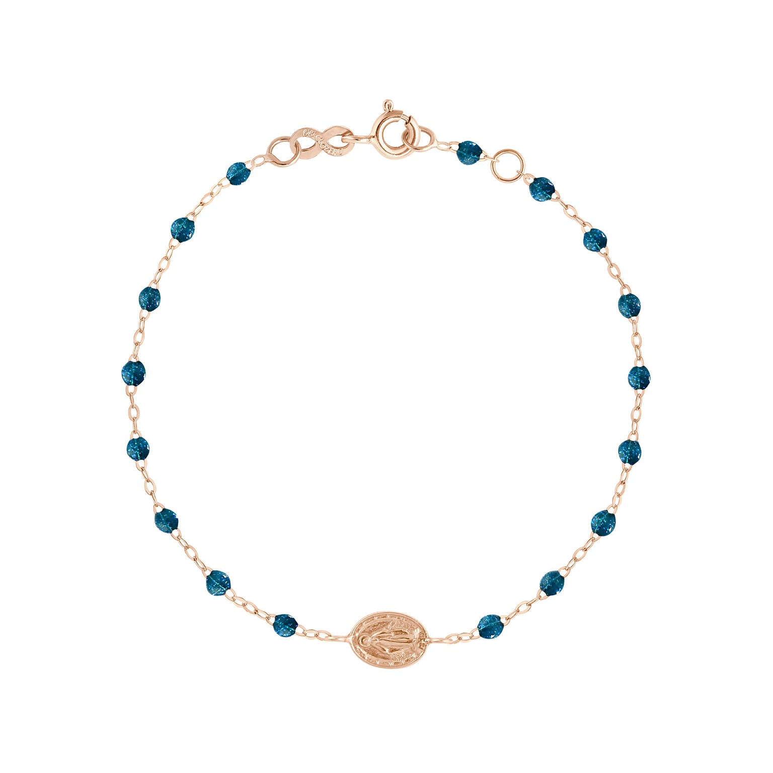 Gigi Clozeau - Bracelet jungle Madone or rose, 17 cm