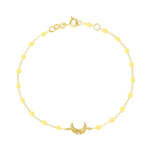 Gigi Clozeau - Bracelet mimosa Lune, diamant, or jaune, 17 cm