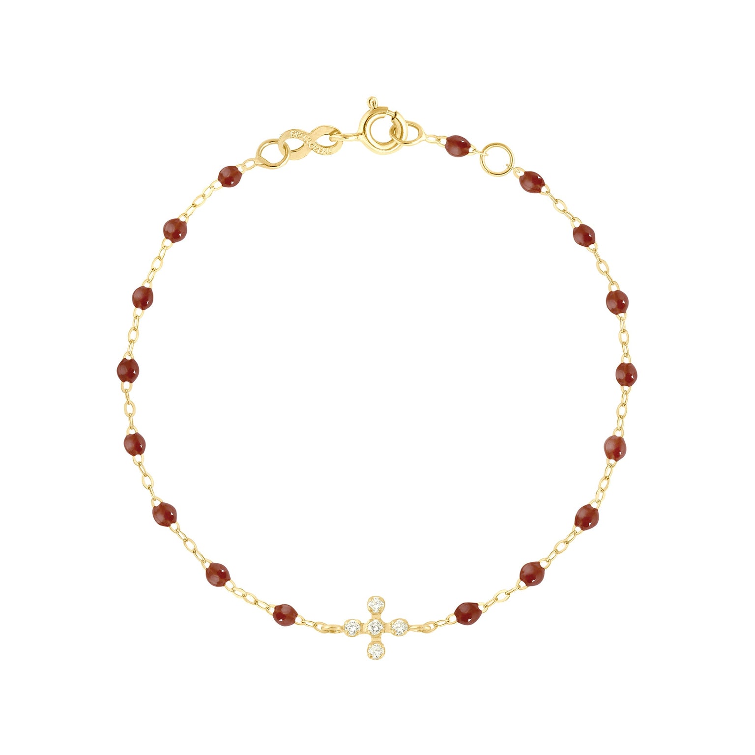 Gigi Clozeau - Bracelet moka Spark diamants, or jaune, 17 cm