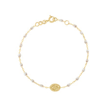 Gigi Clozeau - Bracelet opale Madone or jaune, 17 cm 