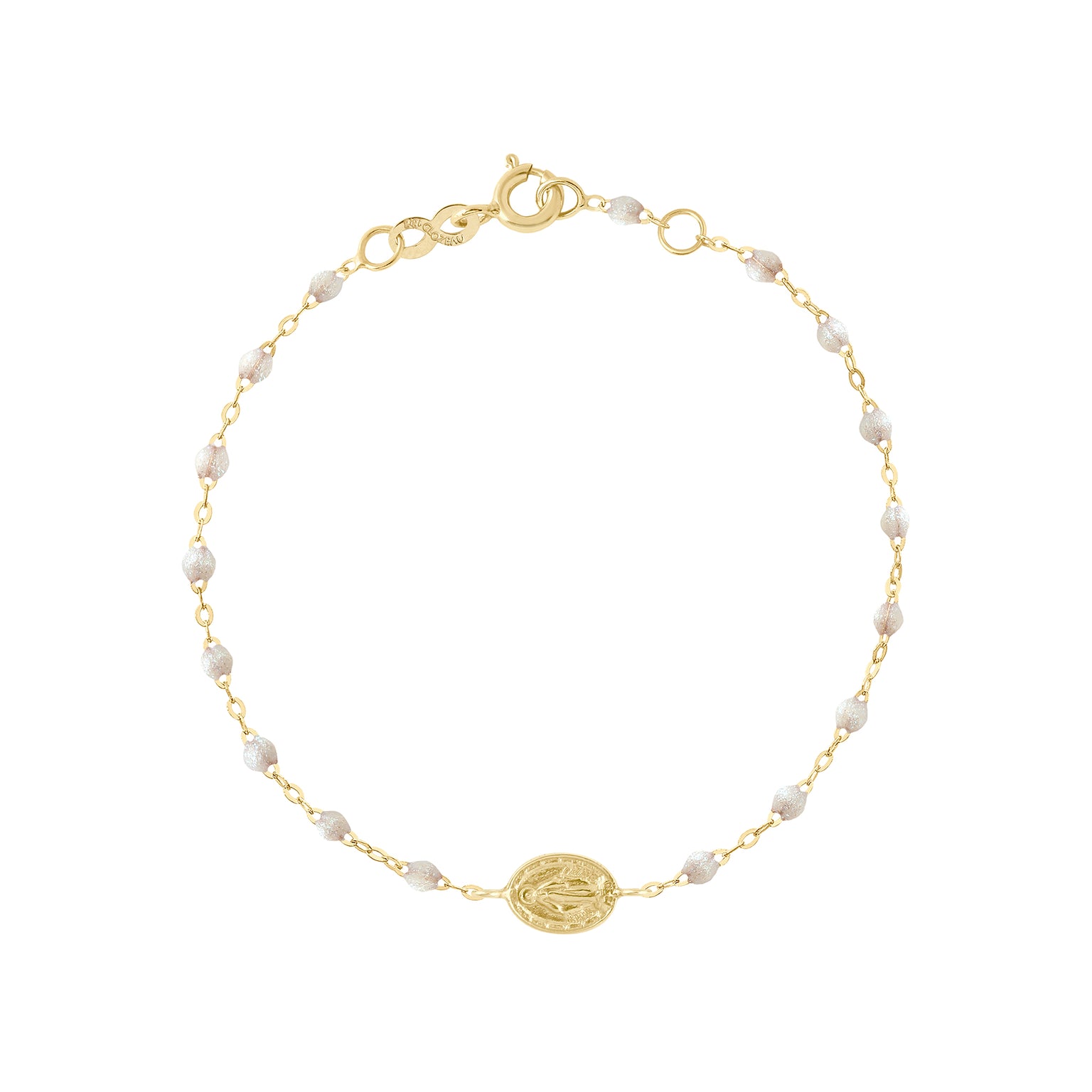 Gigi Clozeau - Bracelet opale Madone or jaune, 17 cm 
