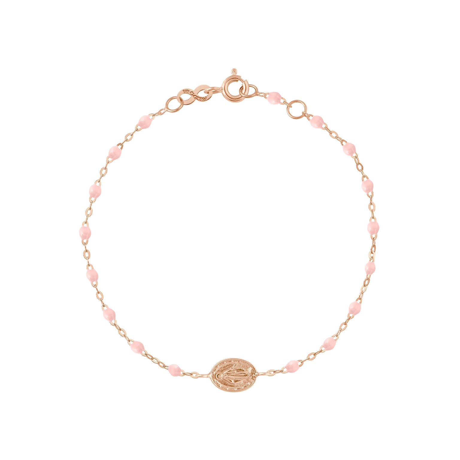 Gigi Clozeau - Bracelet rose bébé Madone or rose, 17 cm