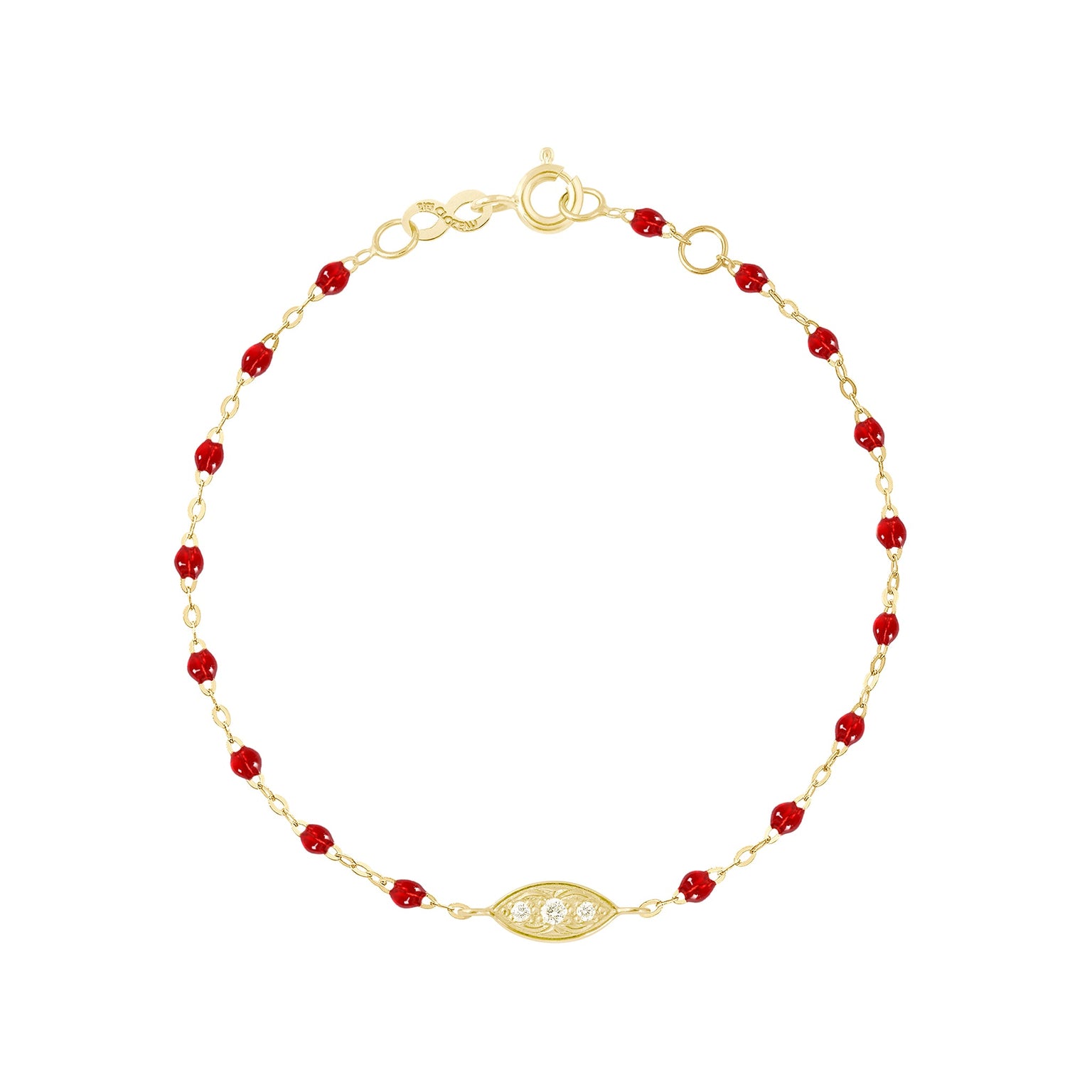 Gigi Clozeau - Bracelet rubis Clin d’œil diamants, or jaune, 17 cm