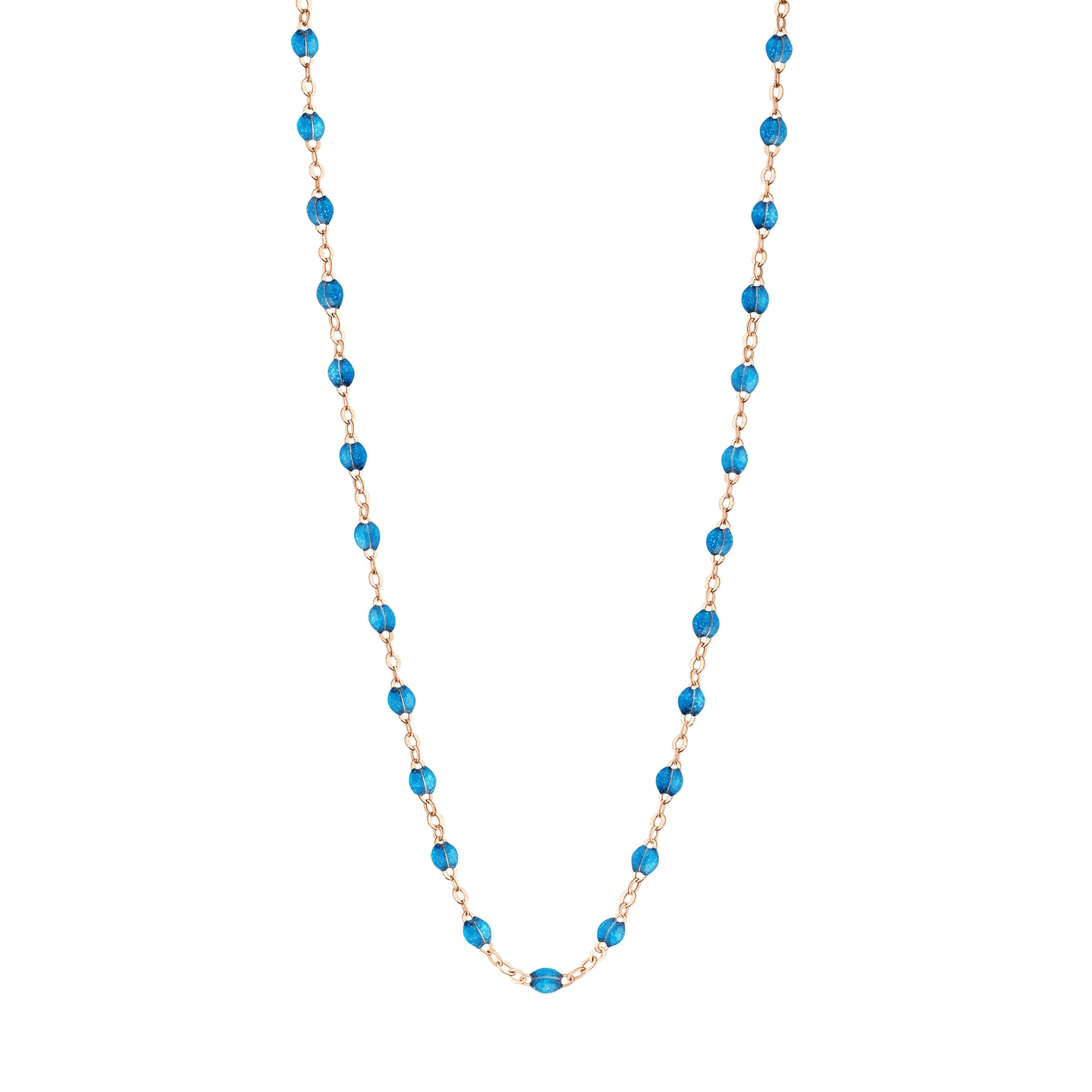 Gigi Clozeau - Collier azur Classique Gigi, or rose, 45 cm