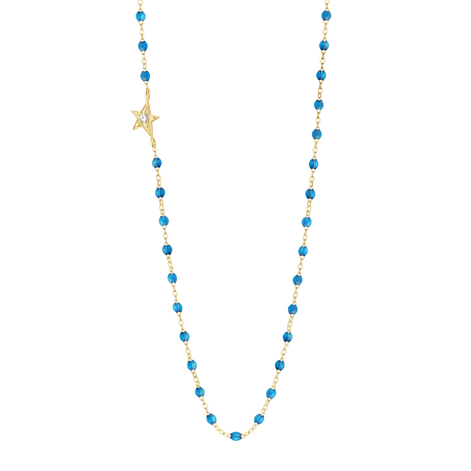Gigi Clozeau - Collier azur Etoile, diamant, or jaune, 42 cm