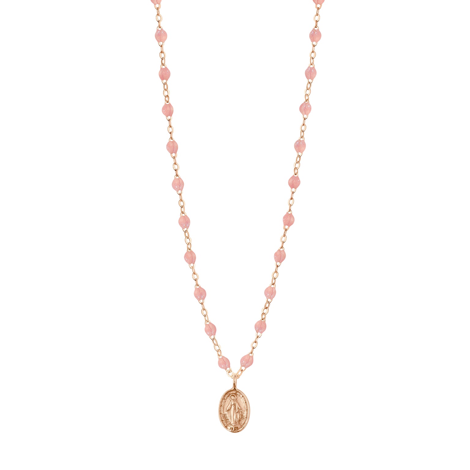 Gigi Clozeau - Collier blush Madone, or rose, 42 cm 