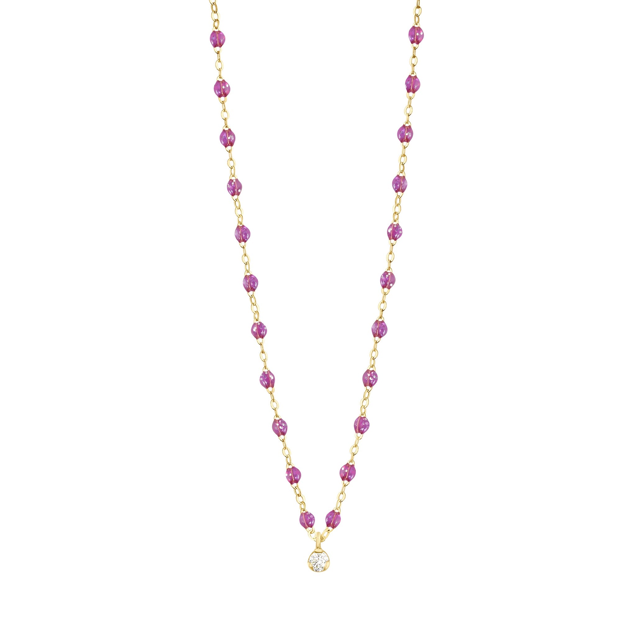 Gigi Clozeau - Collier galaxy Gigi Suprême, or jaune, 1 diamant, 42 cm