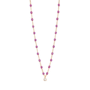 Gigi Clozeau - Collier galaxy Gigi Suprême, or rose, 1 diamant, 42 cm