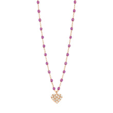 Gigi Clozeau - Collier galaxy In Love, diamants, or rose, 42 cm