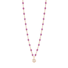 Gigi Clozeau - Collier galaxy Puce, diamants, or rose, 42 cm