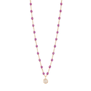 Gigi Clozeau - Collier galaxy Puce, diamants, or rose, 42 cm