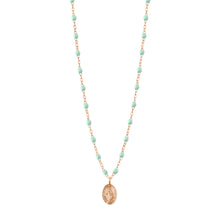 Gigi Clozeau - Collier jade Madone, or rose, 42 cm