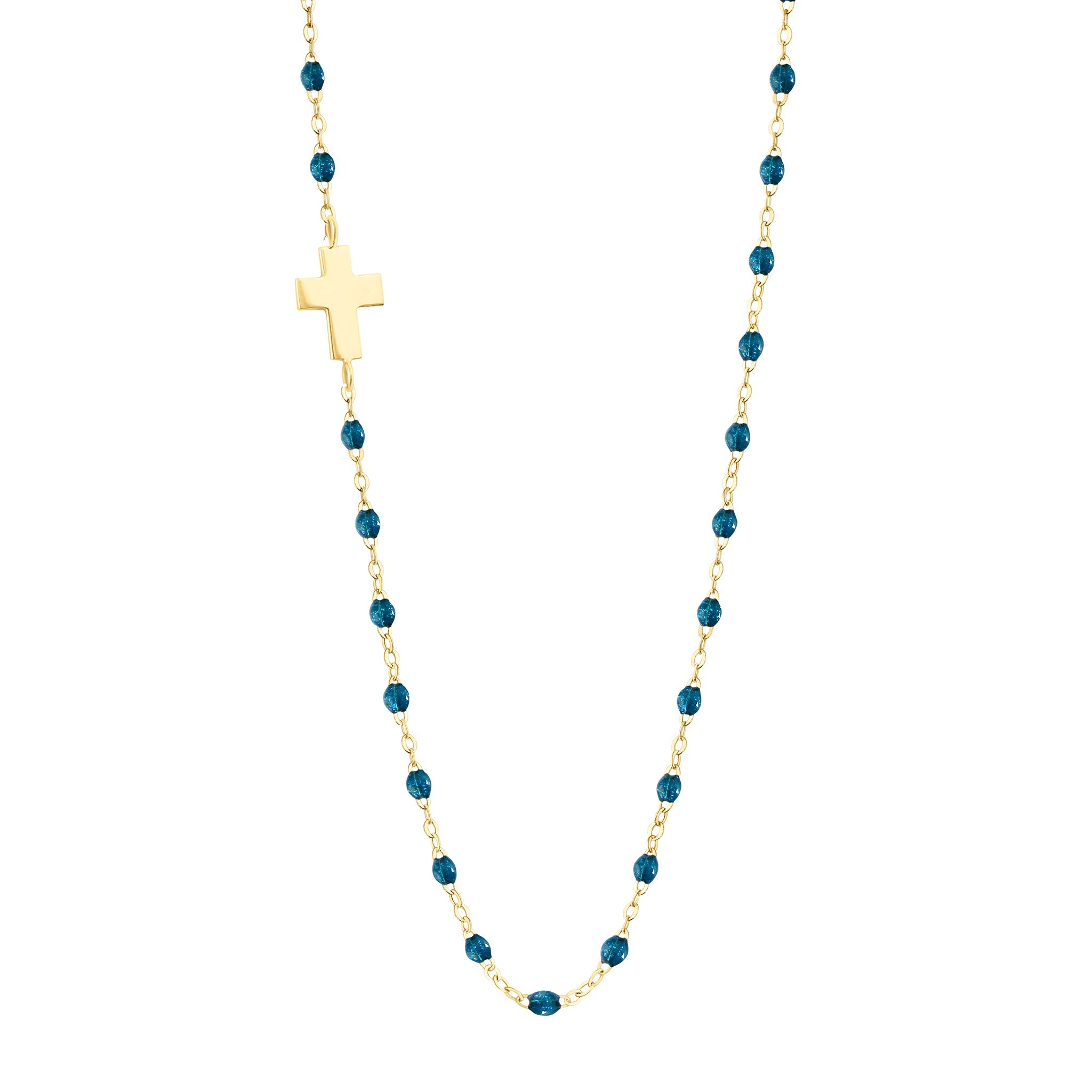 Gigi Clozeau - Collier jungle Croix côté, or jaune, 42 cm