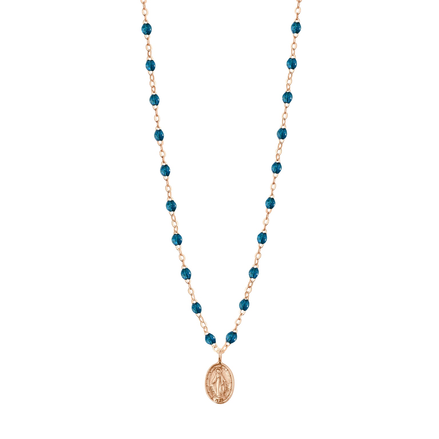 Gigi Clozeau - Collier jungle Madone, or rose, 42 cm 