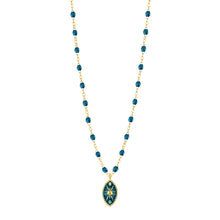 Gigi Clozeau - Collier Karma résine jungle, or jaune, 42 cm