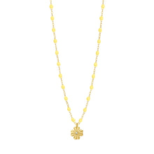 Gigi Clozeau - Collier mimosa Trèfle Lumière, diamant, or jaune, 42 cm