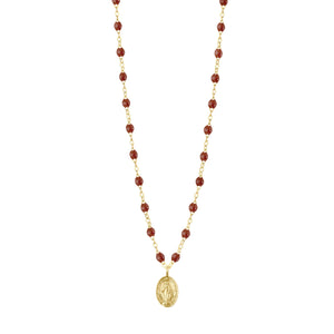 Gigi Clozeau - Collier moka Madone, or jaune, 42 cm