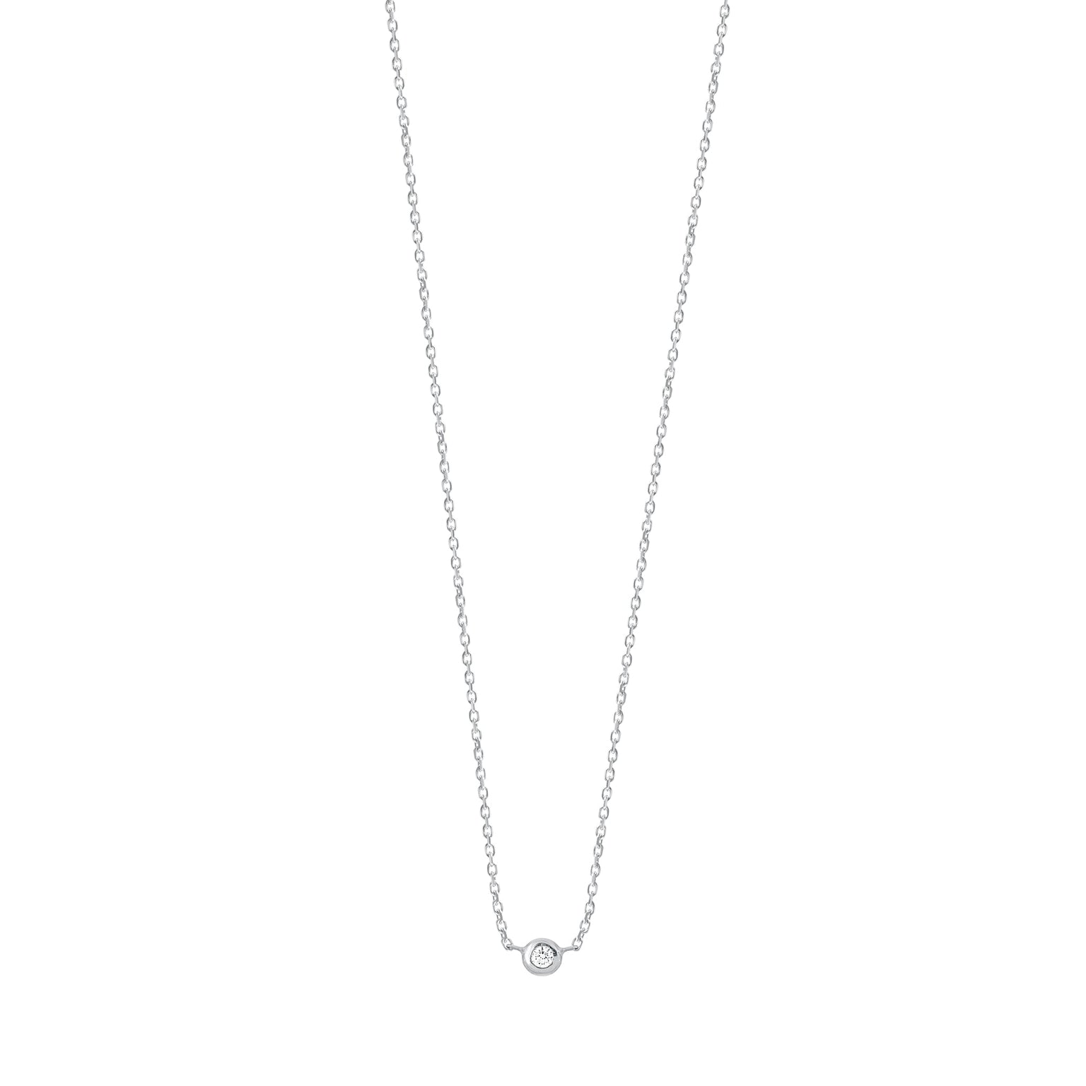 Gigi Clozeau - Collier Pure Gigi Dot, or blanc, diamant, 40 cm