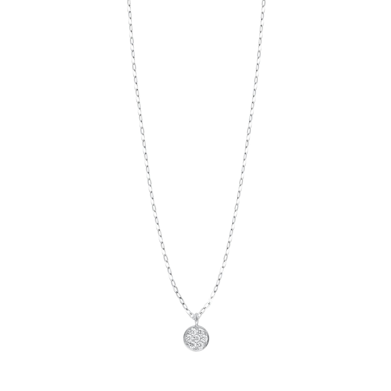Gigi Clozeau - Collier Pure Gigi Puce, diamants, or blanc, 42 cm
