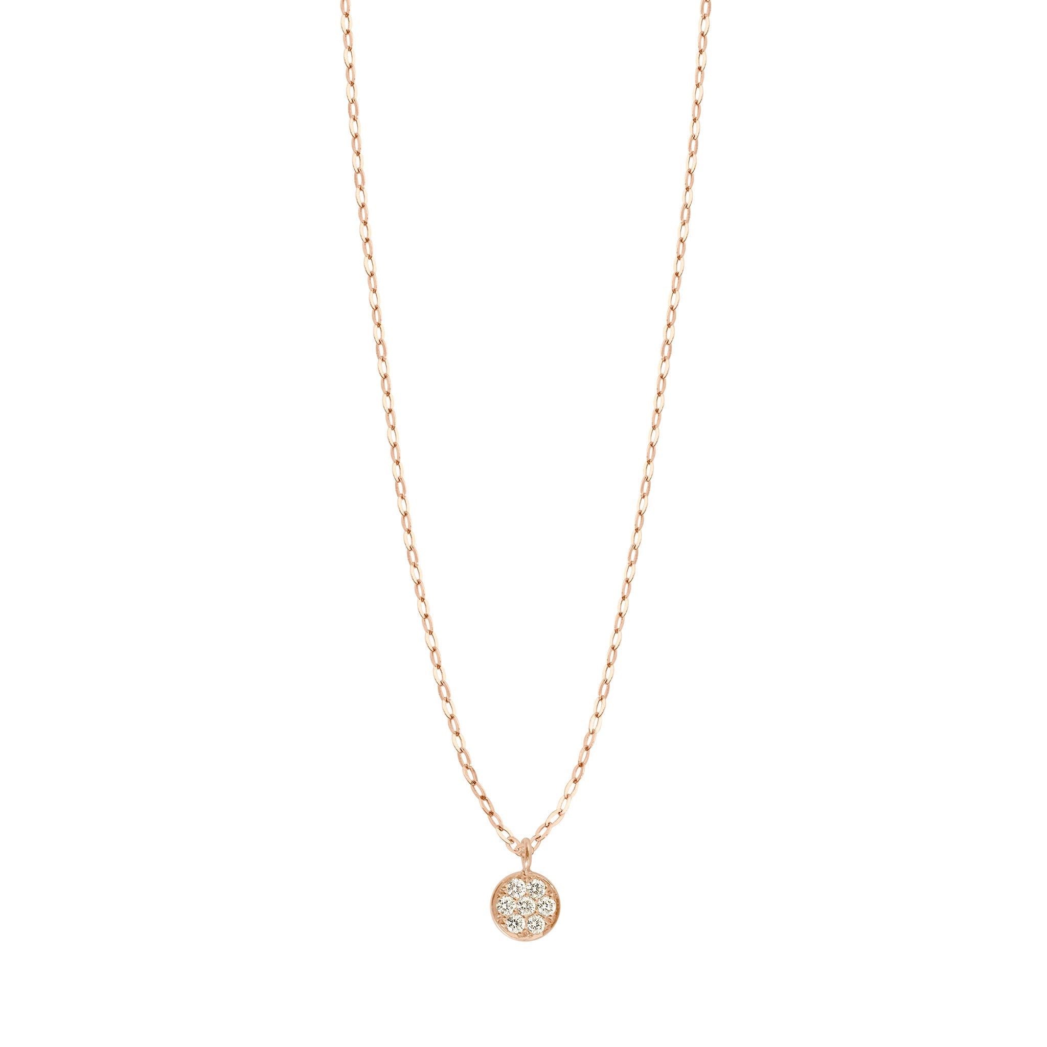 Gigi Clozeau - Collier Pure Gigi Puce, diamants, or rose, 42 cm