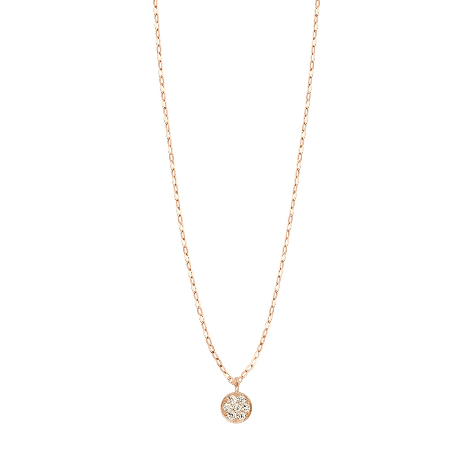 Gigi Clozeau - Collier Pure Gigi Puce, diamants, or rose, 42 cm