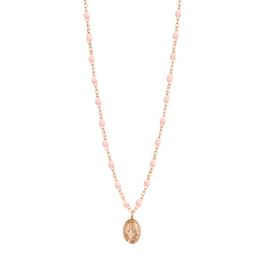 Gigi Clozeau - Collier rose bébé Madone, or rose, 42 cm 