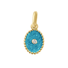 Gigi Clozeau - Pendentif Etoile du Nord résine azur, diamant, or jaune