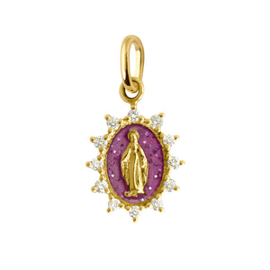 Gigi Clozeau - Pendentif galaxy Petite Madone Suprême, or jaune, diamants