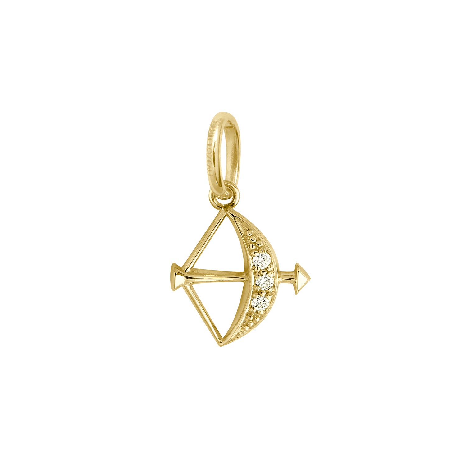 Gigi Clozeau - Pendentif Sagittaire, or jaune, diamants