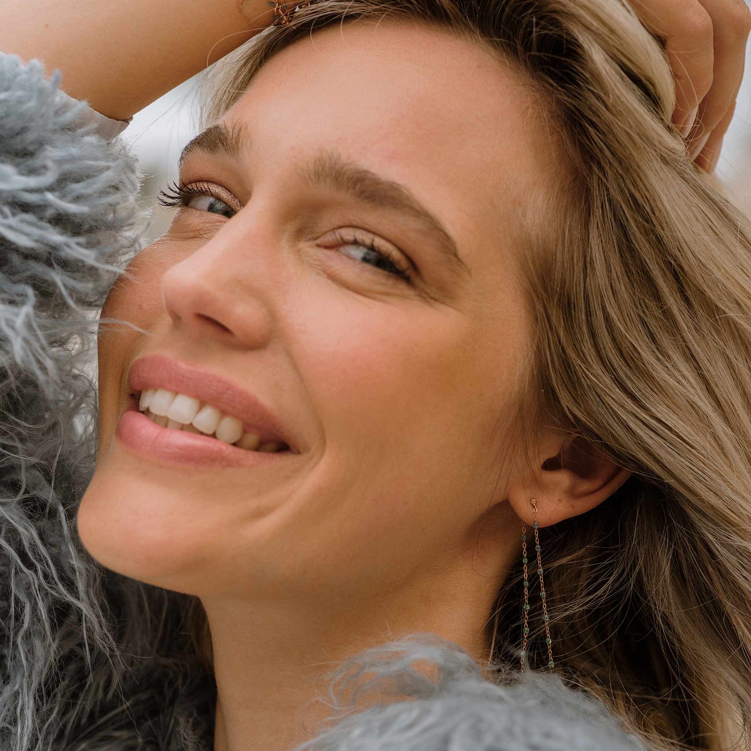 Gigi Clozeau - Boucles d'oreilles Dansantes Classique Gigi menthe, or rose